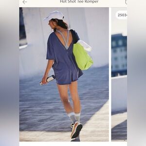 NWOT Free People Hotshot Tee Romper!!